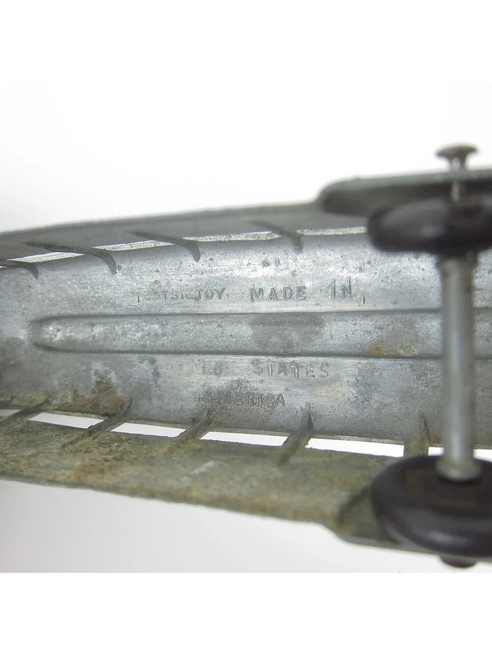 Vintage 1930s Tootsie Toy Die Cast Greyhound Bus Rubber Tires Silver Art Deco
